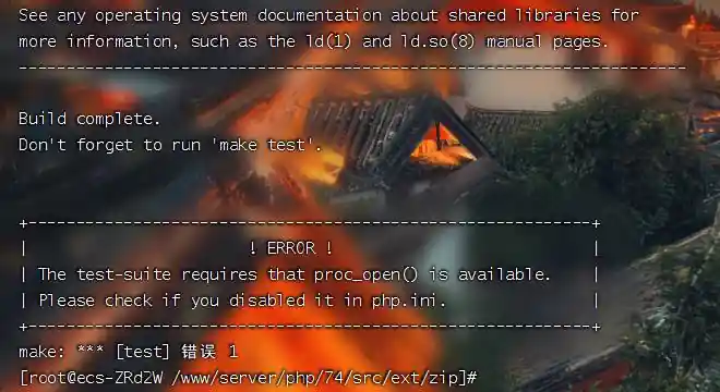 提示需要禁用 proc_open()函数